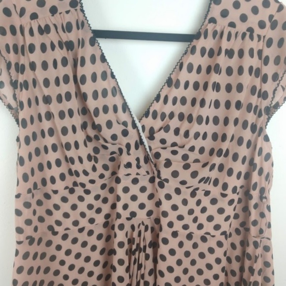 ModCloth Polka Dot Chiffon Swing Dress Full - Picture 6 of 8
